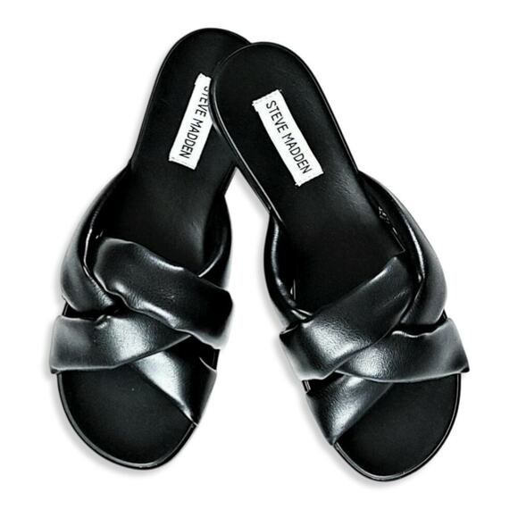 New Steve Madden Women's Salim Slip-On Slide Flat Sandals - Picture 5 of 9